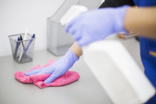 Deep cleaning kitchen surfaces and appliances