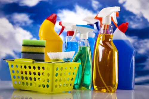 Professional commercial cleaning in an office setting
