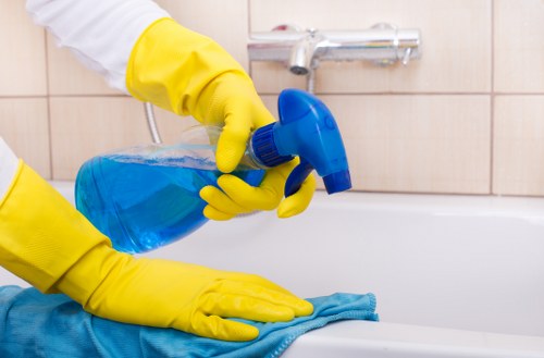 End of tenancy cleaners preparing a property for new tenants